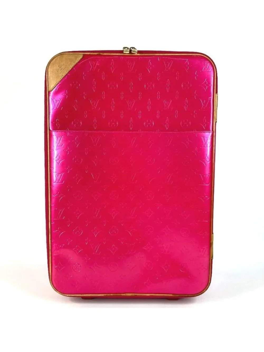Louis Vuitton Travel Bag Pegase 50 Monogram Vernis Canvas Rose Pop Pink